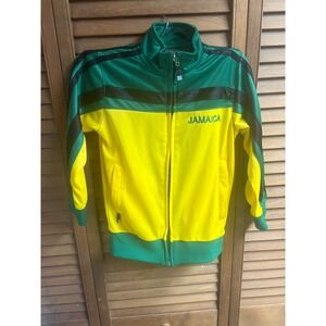 Orro Jamaica Track Jacket Green Yellow Full Zip Technical Sportswear Size 2-4